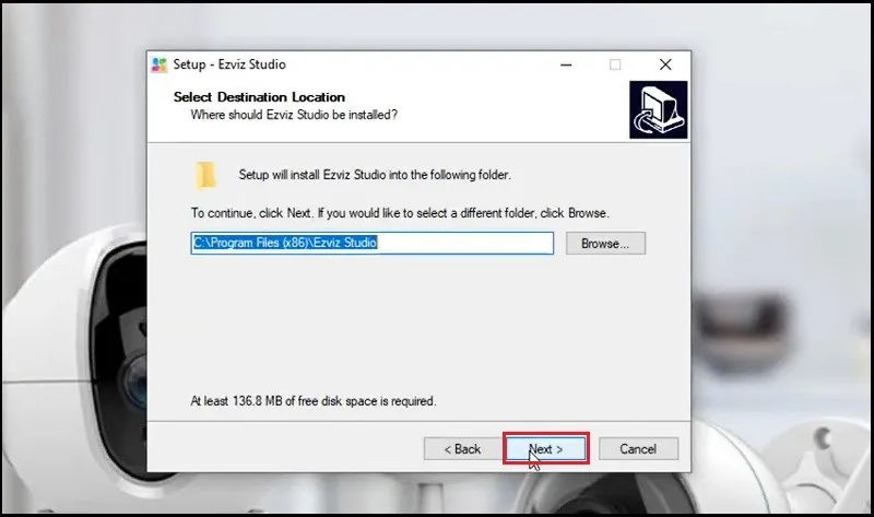 Chọn thư mục cài đặt