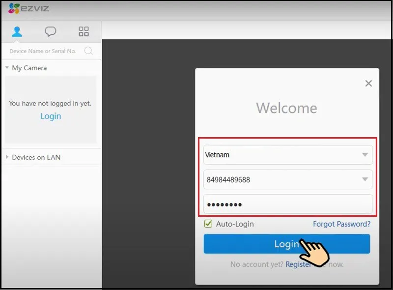 Đăng nhập EZVIZ