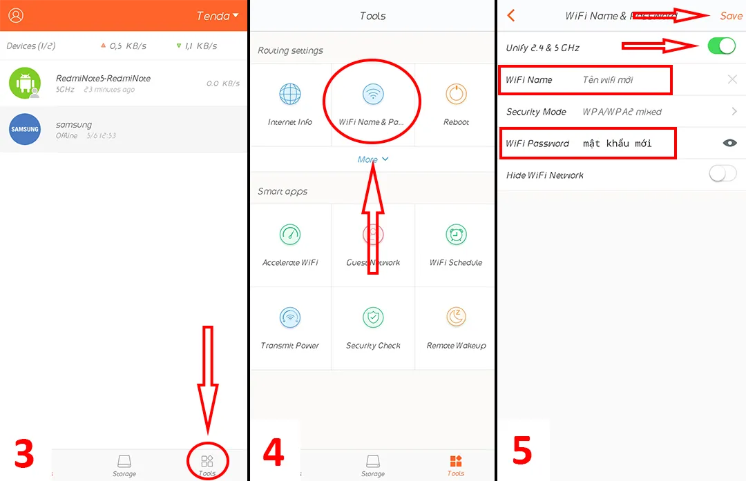 Tùy chỉnh băng tần kép trên thiết bị Tenda