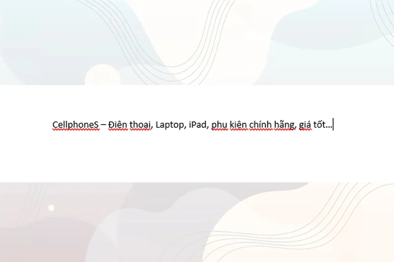 Vị trí con trỏ trong ứng dụng văn bản