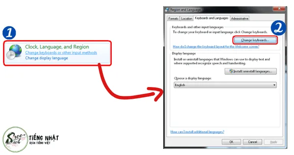 Cài đặt bộ gõ tiếng Nhật trên Windows 7