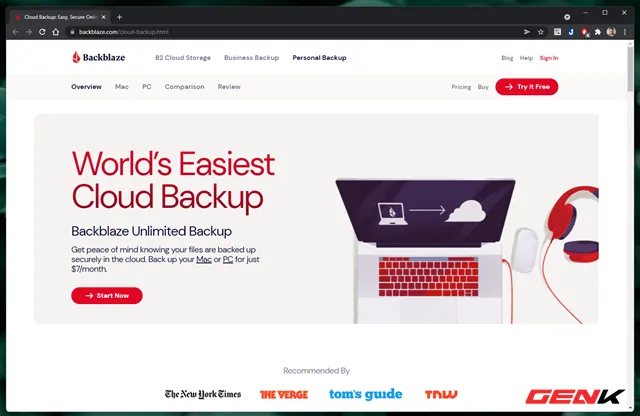 Giải pháp sao lưu dữ liệu chuyên nghiệp Backblaze