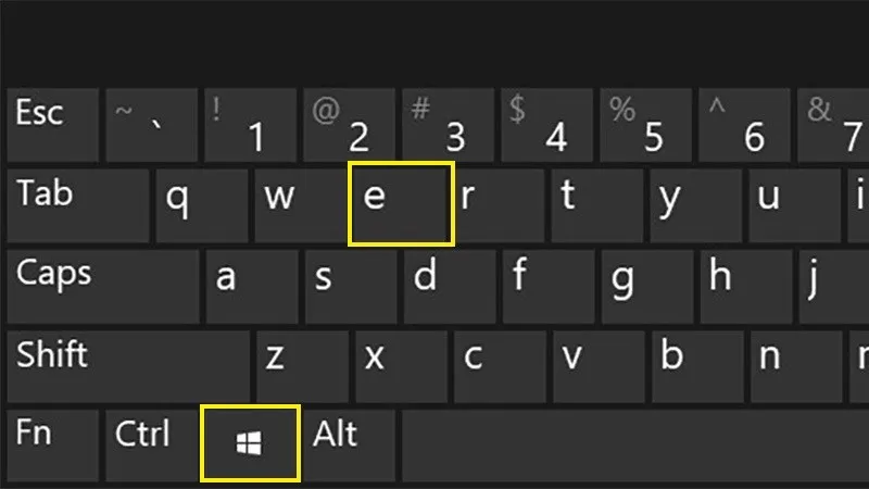 Tổ hợp phím Windows + E