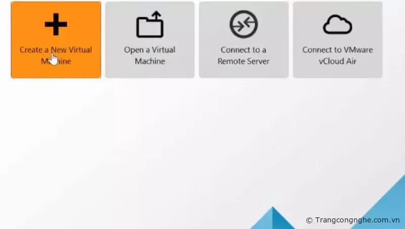 Khởi động VMware Workstation Pro và chọn Create a New Virtual Machine.