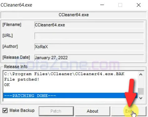 Thông báo quá trình kích hoạt đã xong