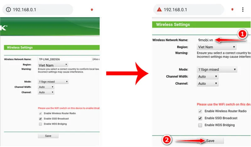 Tiến hành đổi tên WiFi để gia đình bạn có thể tiện theo dõi và sử dụng
