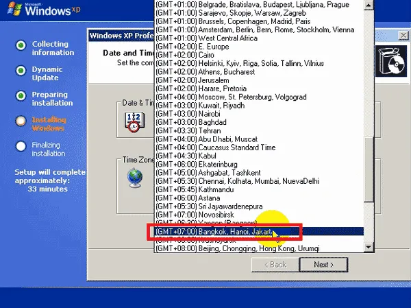 Thiết lập múi giờ chuẩn cho Việt Nam
