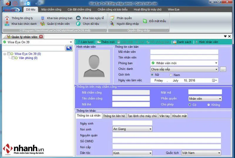 Wise Eye là một phần mềm máy chấm công được phát triển từ năm 2008