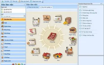 Giao diện phần mềm kế toán Misa