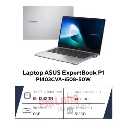Laptop ASUS ExpertBook P1403CVA-i508-50W(Core i5-13420H, RAM 8GB, SSD 512GB, VGA Intel UHD Graphics, Màn Hình 14inch FHD, Windows 11, Màu Xám)