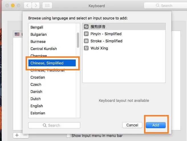 Danh sách ngôn ngữ với Chinese Simplified