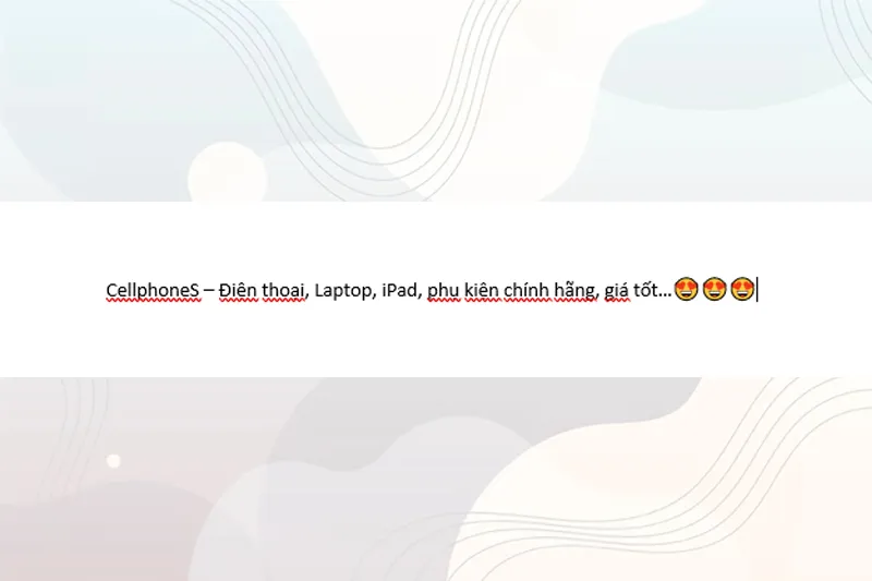 Các danh mục emoji có sẵn