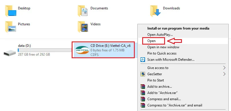 Hướng dẫn cài đặt CKS viettel