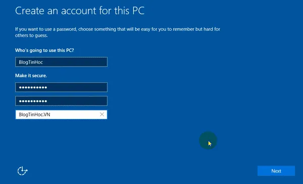 Thiết lập tài khoản người dùng - Hình 17