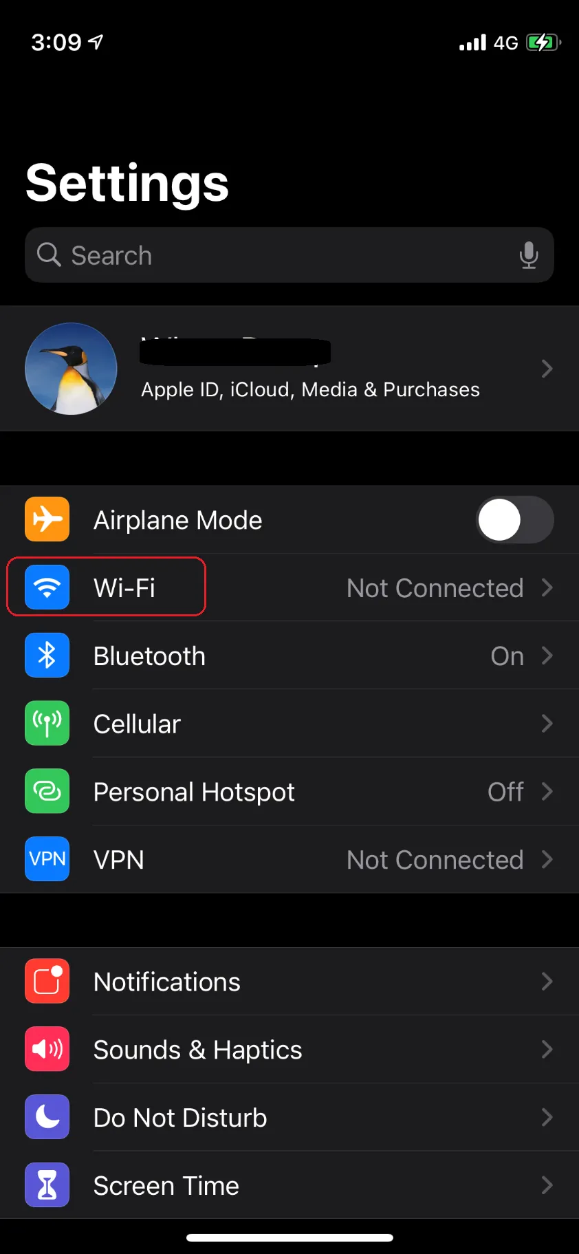 Vào cài đặt wifi trên thiết bị di động như iPhone hoặc iPad