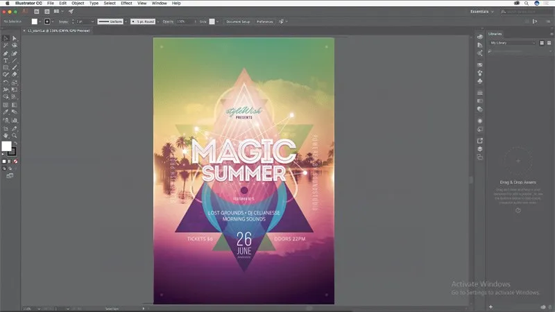 Adobe Illustrator là công cụ tạo poster vector không bị vỡ hình