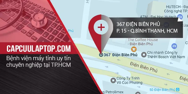 Trung tâm sửa chữa laptop chuyên nghiệp tại 367 Điện Biên Phủ Quận Bình Thạnh