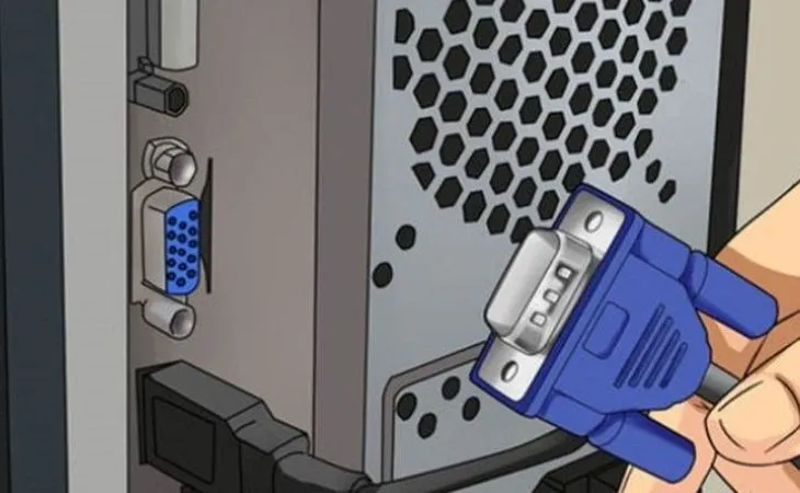Dây cáp nối màn hình máy tính hoặc cổng kết nối từ CPU có thể bị đứt, khiến máy tính không thể truyền tín hiệu hình ảnh