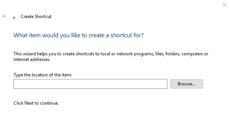 Tạo Shortcut mới trên màn hình Desktop Windows 10
