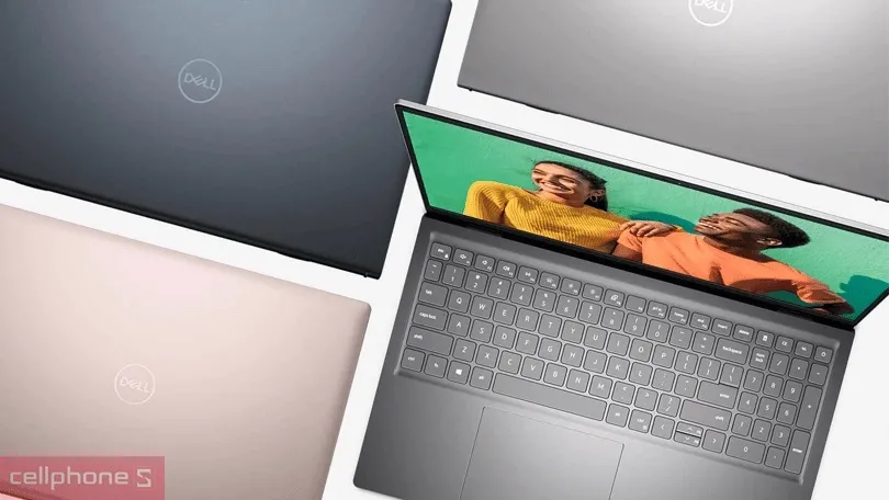 Laptop Dell Inspiron với thiết kế màu bạc tinh tế