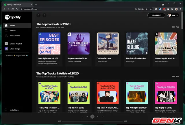 Phần mềm nghe nhạc Spotify trên máy tính