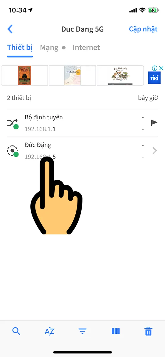 danh sách thiết bị đang dùng Wi-Fi