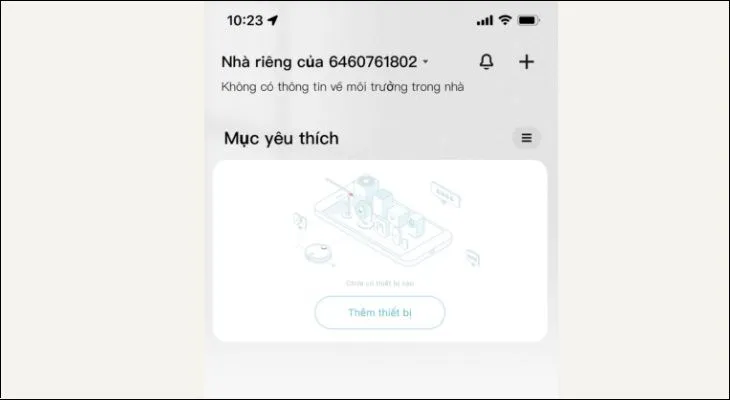 Thao tác thêm thiết bị bộ thu phát WiFi Xiaomi mới trên giao diện ứng dụng