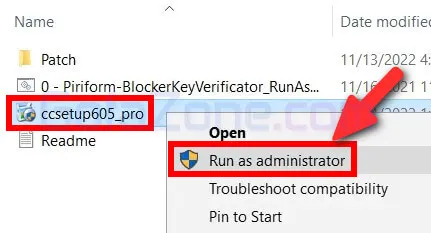 Khởi chạy bộ cài đặt CCleaner chuyên nghiệp