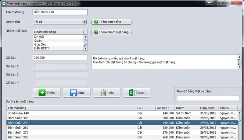 Vietbill cho tạp hóa