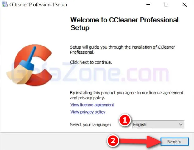 Lựa chọn ngôn ngữ cài đặt phù hợp