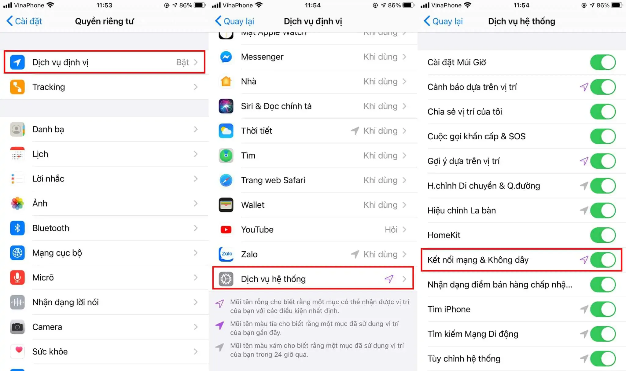Vô hiệu hóa dịch vụ mạng Wifi