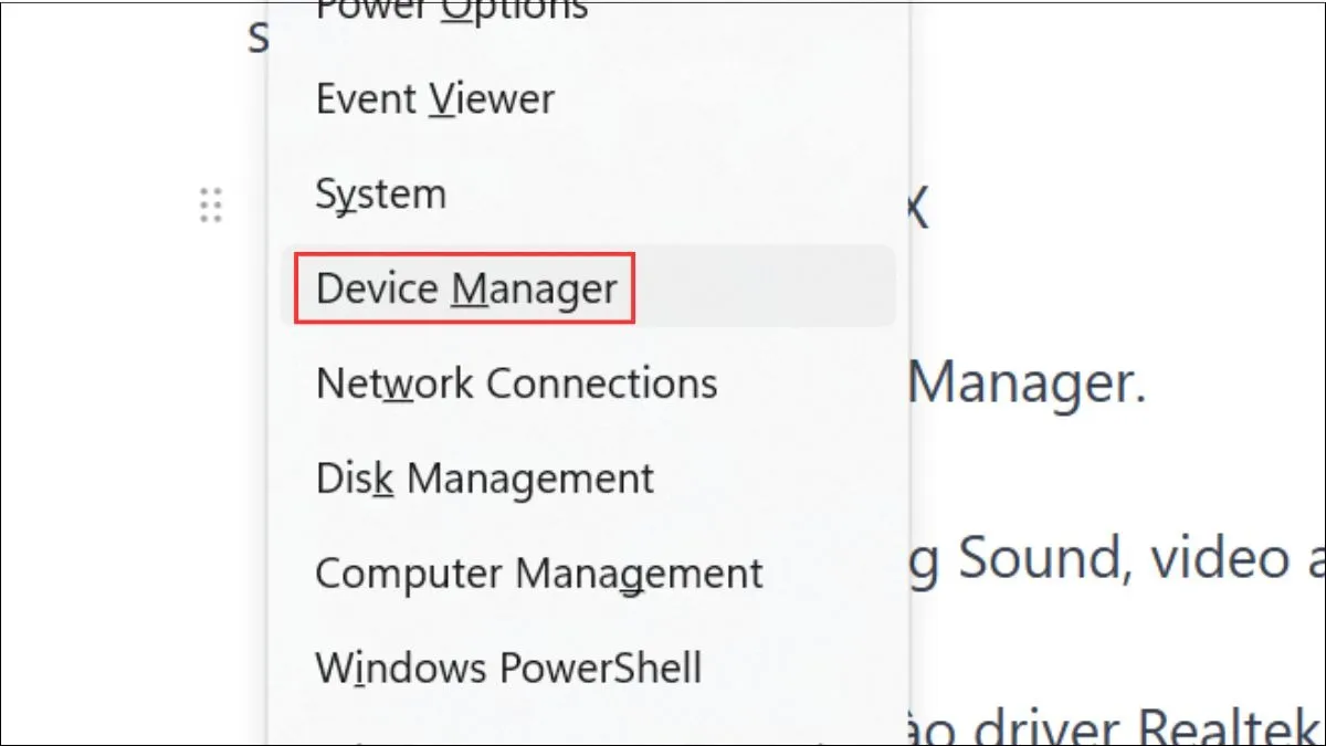 Gỡ bỏ và cài đặt lại Driver âm thanh