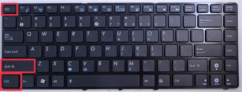 Tổ hợp phím Ctrl + Shift + Esc để mở trình quản lý tác vụ Task Manager