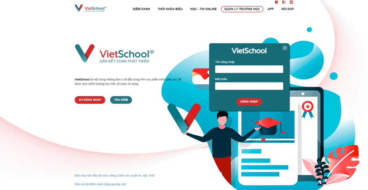 Vietschool - Giải pháp quản lý trường học