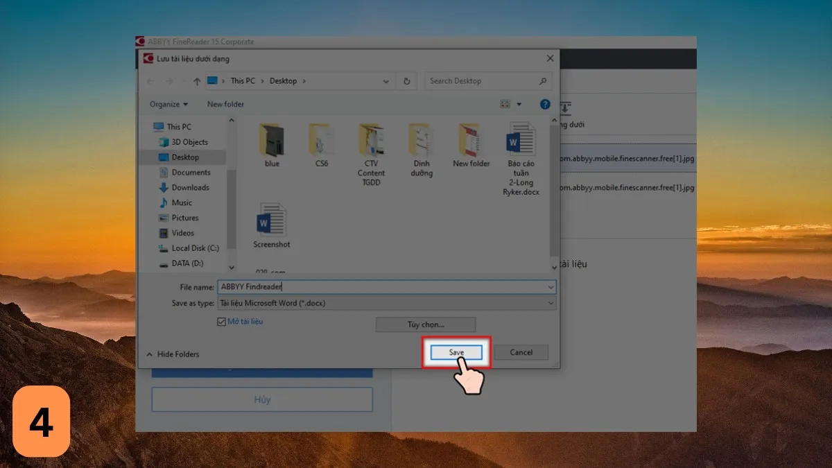 Lưu file Word sau khi chuyển đổi