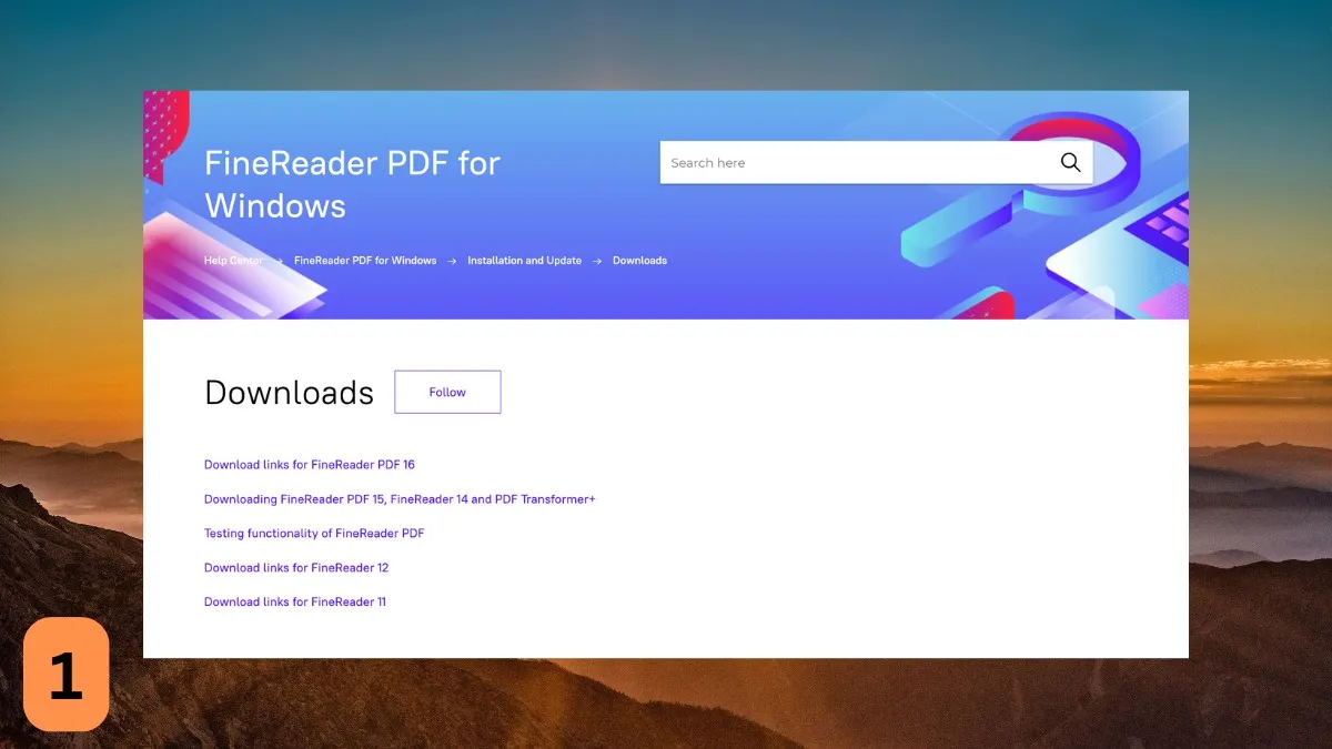 Trang tải ABBYY FineReader chính thức
