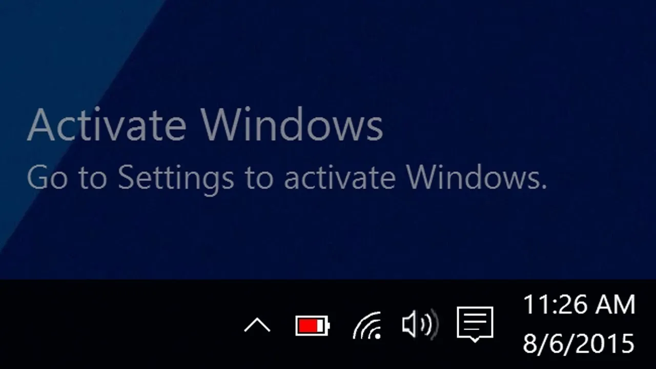Dòng chữ thông báo máy tính báo activate windows xuất hiện góc phải màn hình
