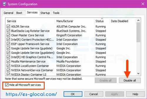 Ẩn các dịch vụ cốt lõi của Microsoft và vô hiệu hóa các ứng dụng gây xung đột