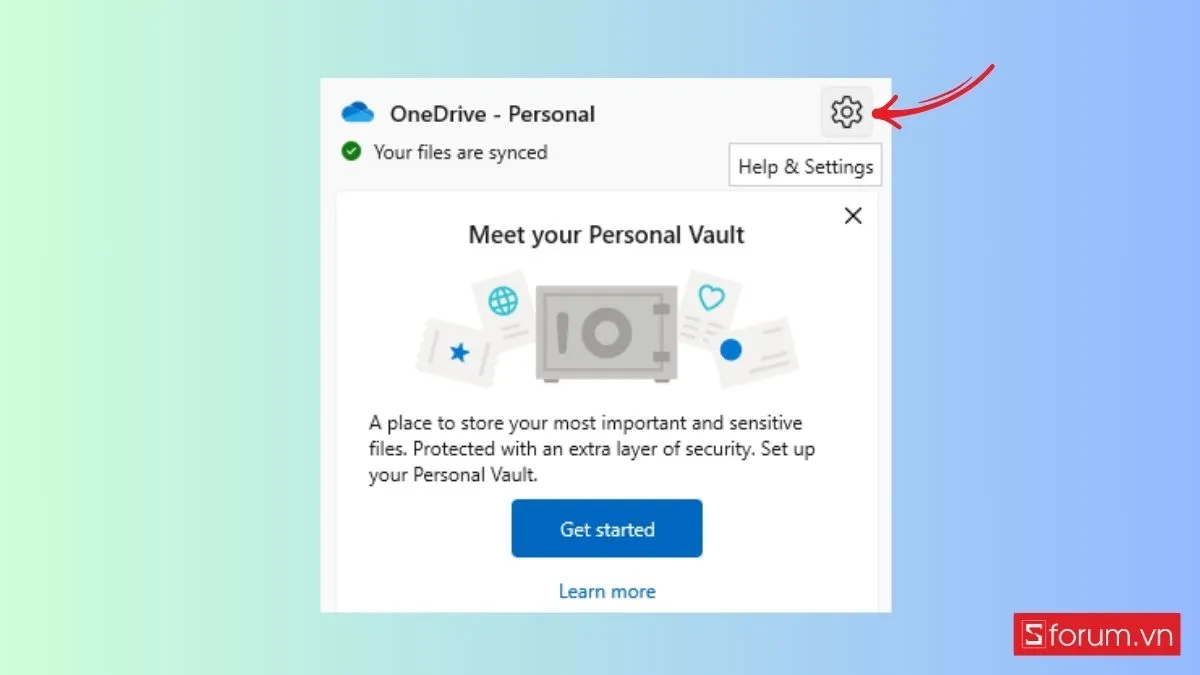 Truy cập cài đặt OneDrive từ thanh tác vụ Windows