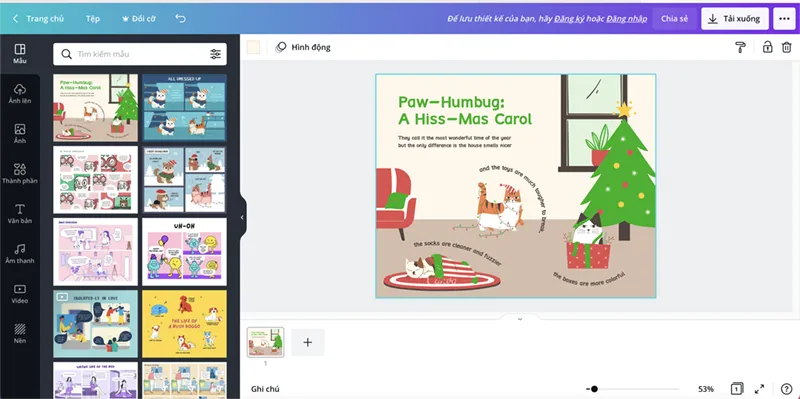 Giao diện kéo thả dễ dàng trên nền tảng Canva