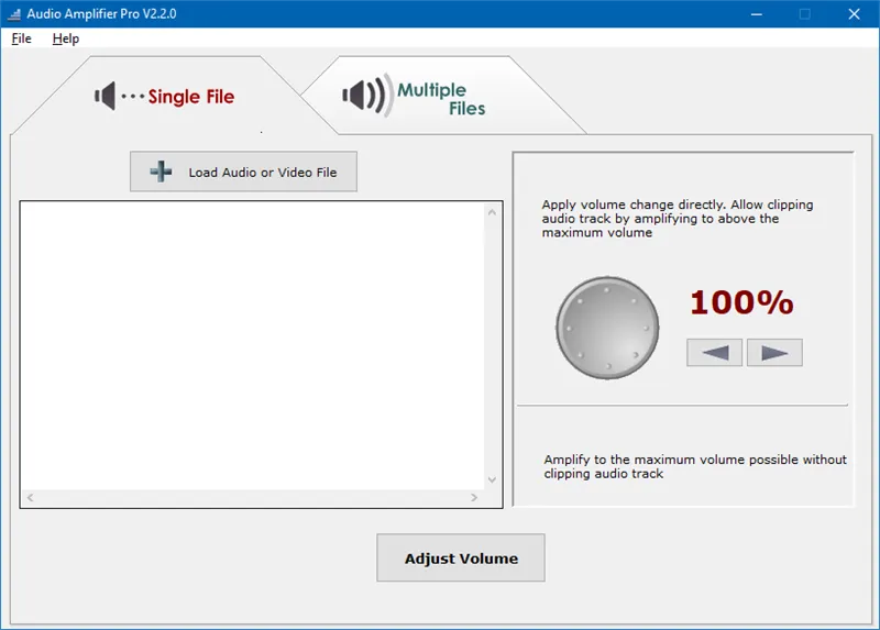 Giao diện Audio Amplifier Pro