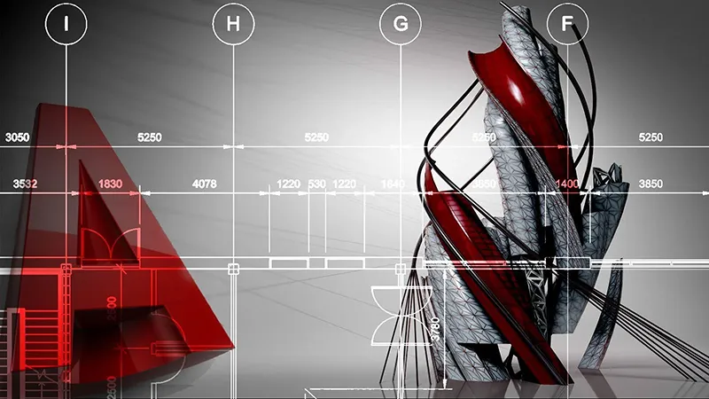 Giao diện AutoCAD với bản vẽ kiến trúc chuyên nghiệp