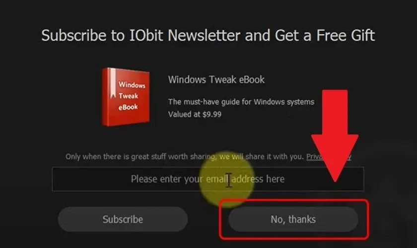 Bạn có thể nhập email để đăng ký hoặc không