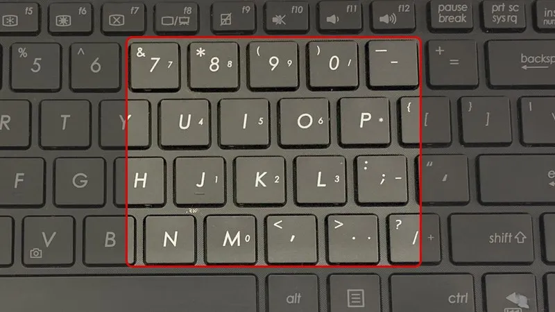 Bàn phím ảo Windows với phím NumLock