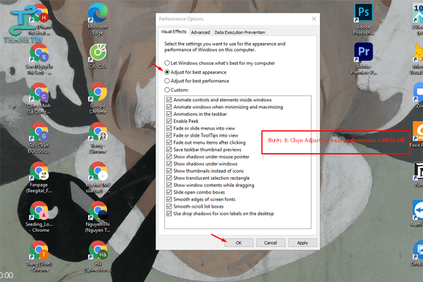 Bật chế độ ưu tiên hiệu suất khắc phục tình trạng máy tính bị chậm - Bước 3