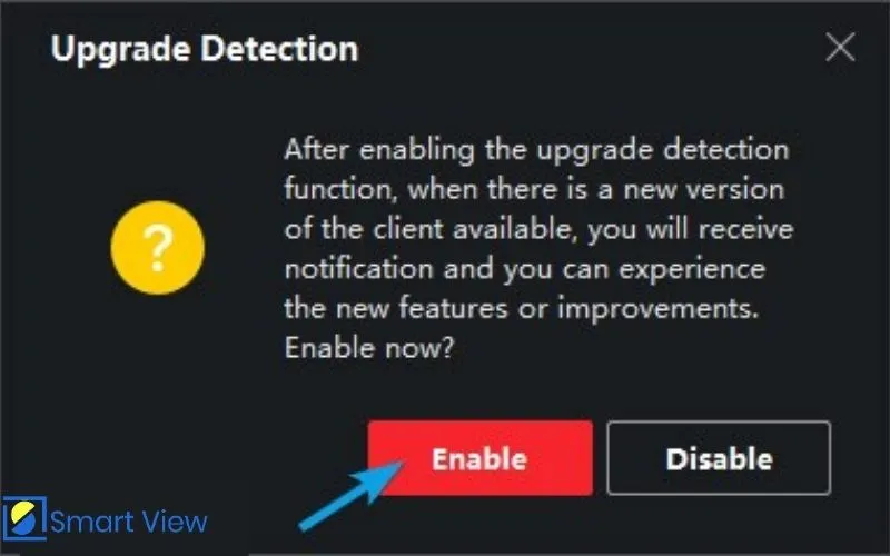Bật tính năng cập nhật tự động cho phần mềm Hikvision