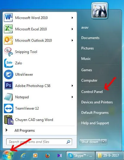 Truy cập Notification Area Icons qua Control Panel
