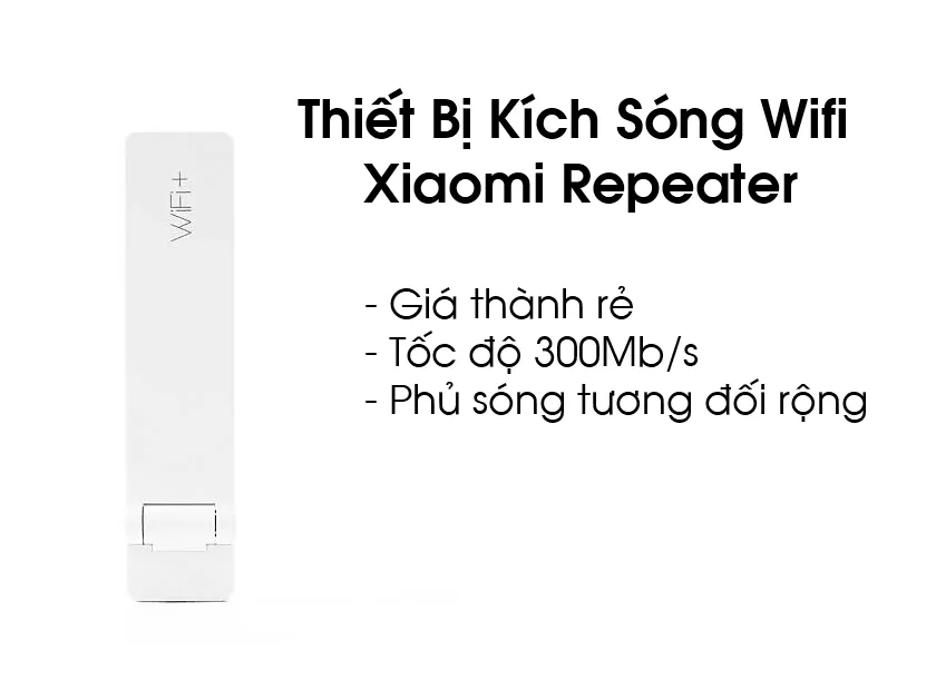 Bộ kích sóng wifi Xiaomi chính hãng với ăng ten ngoài.