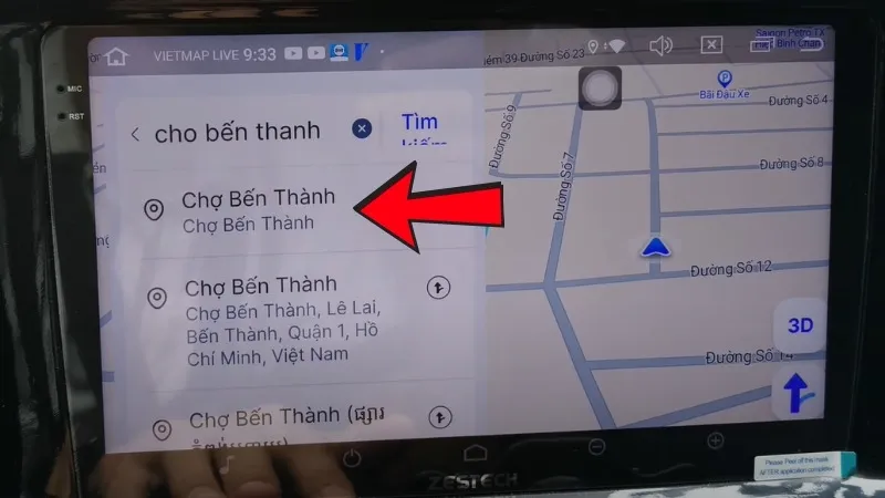Xác nhận địa điểm đúng từ kết quả tìm kiếm