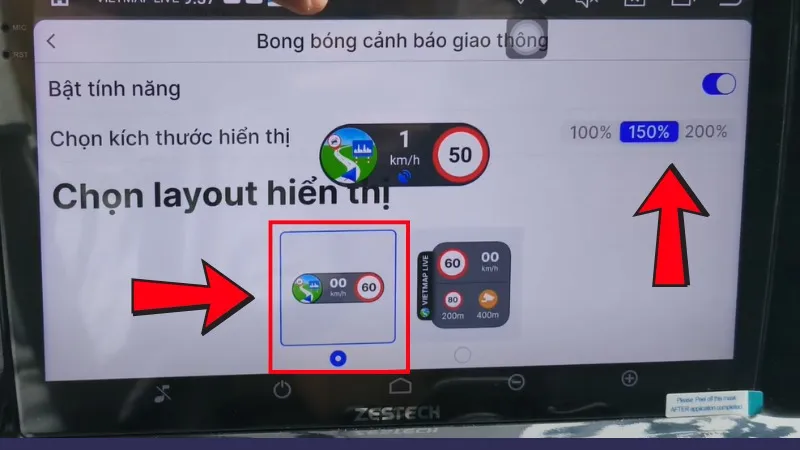 Chọn Layout và kích thước cho Bong bóng